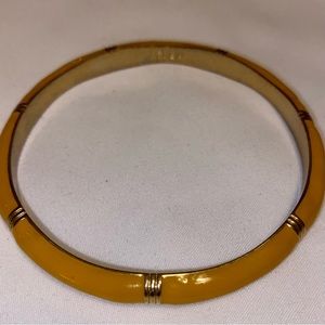 J. Crew Yellow Bamboo Bangle Bracelet